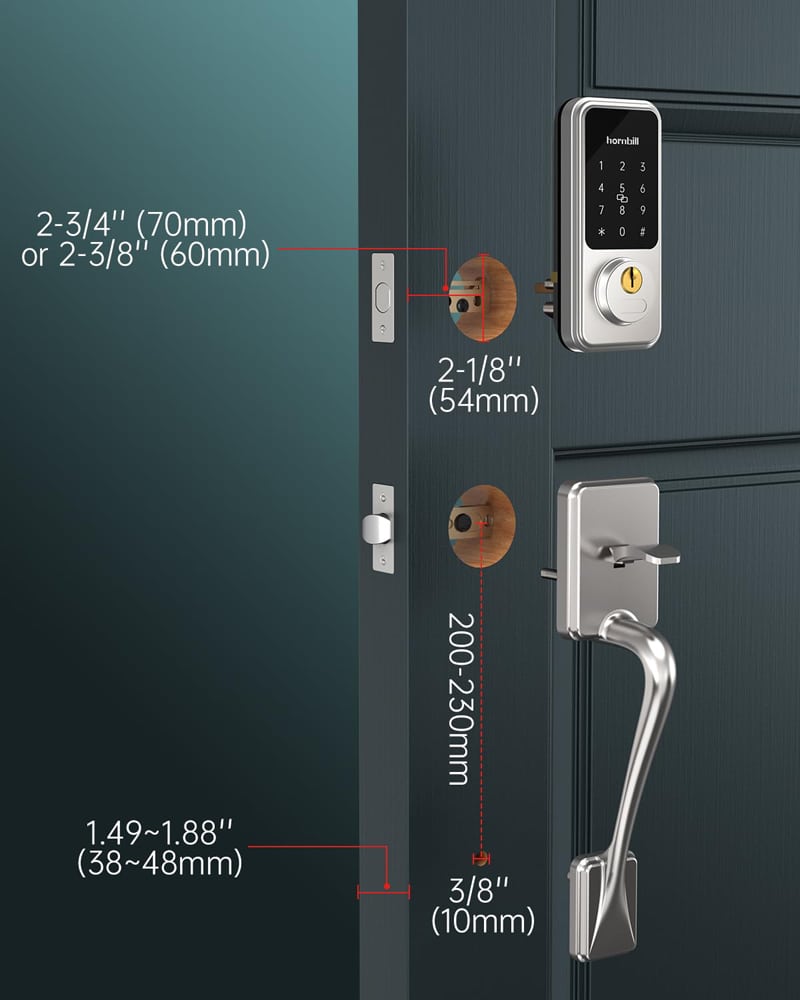 hornbill M1-SB install keyless door lock