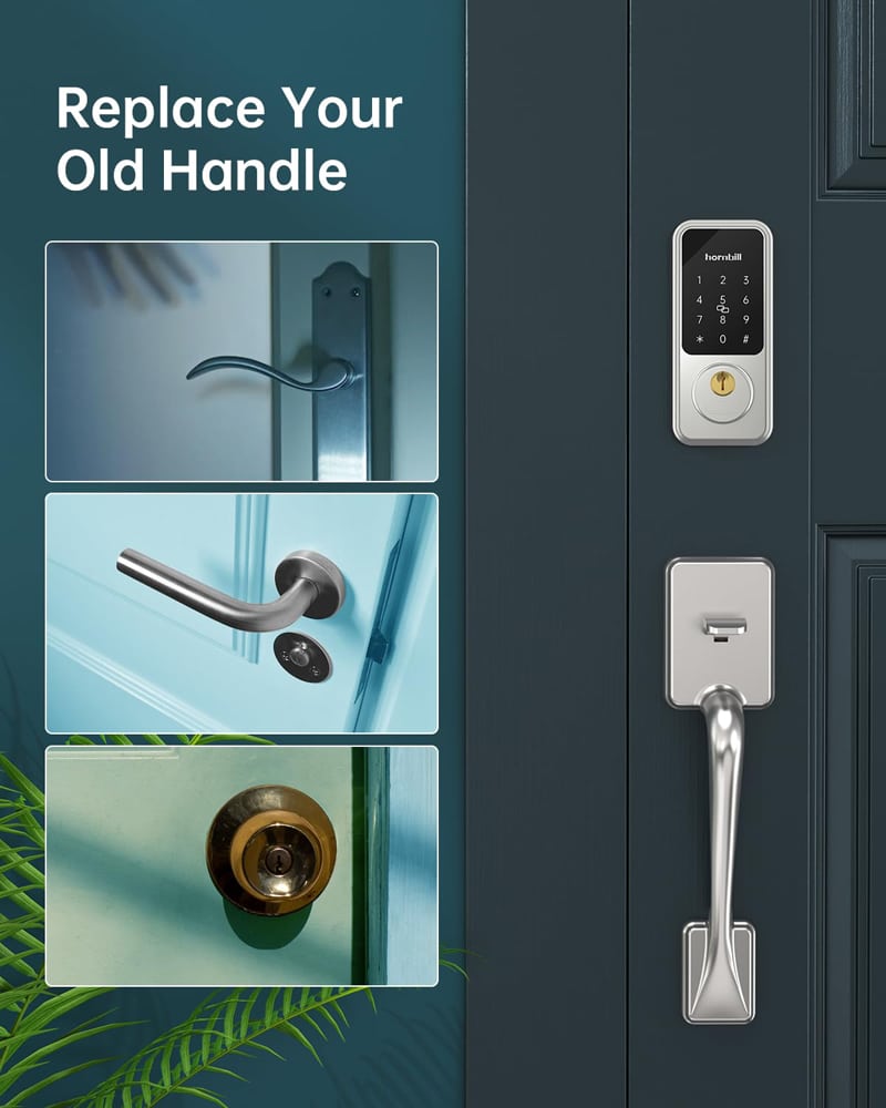 hornbill M1-SB keyless door lock with handle