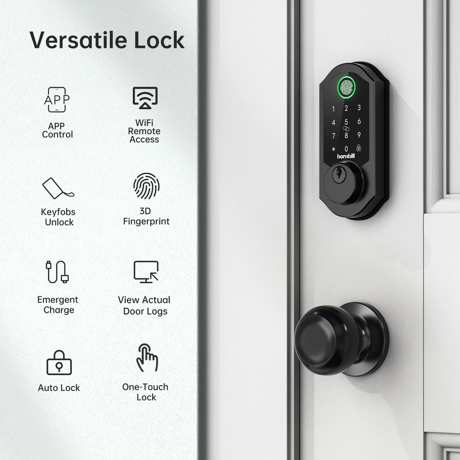 Hornbill smart lock door knobs