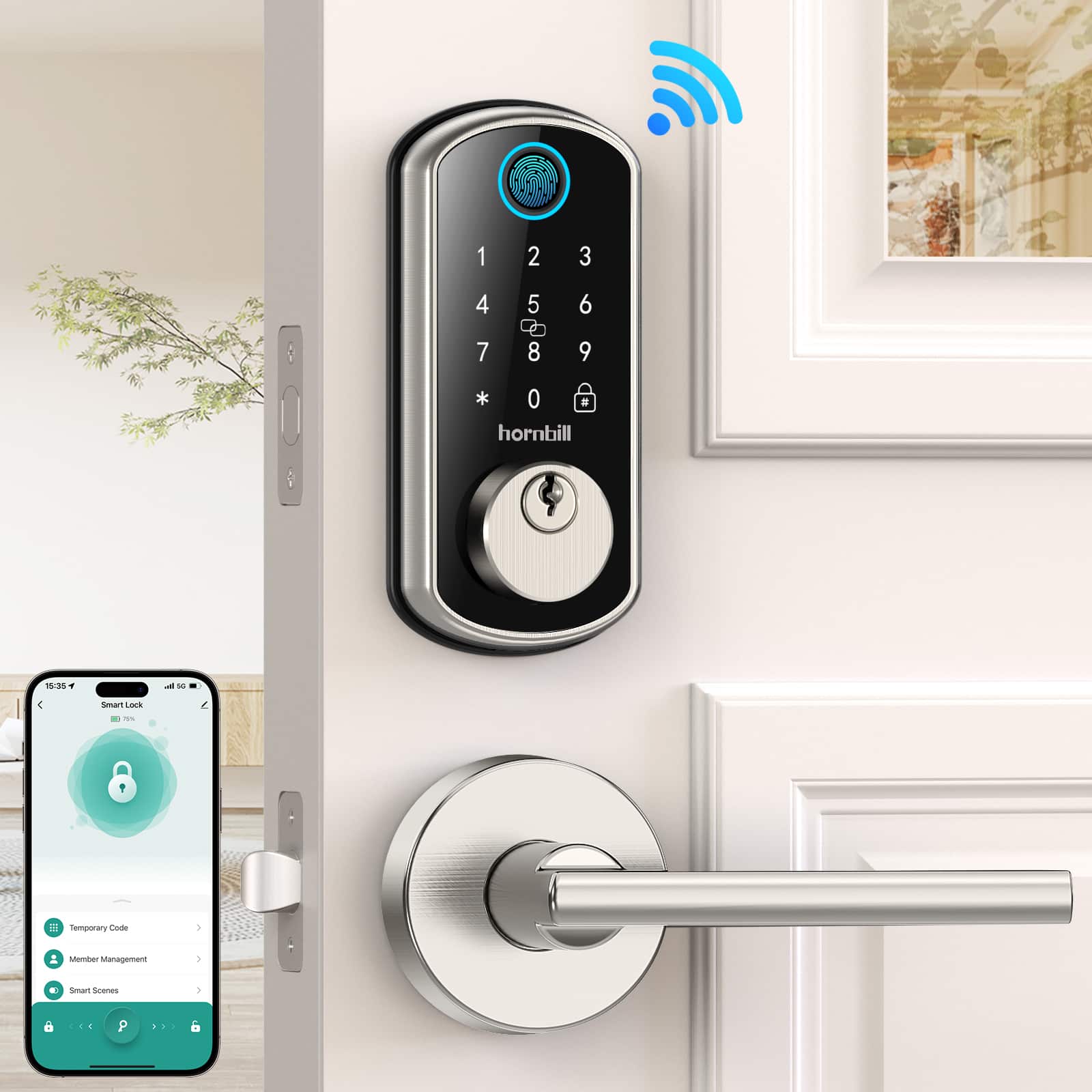 Hornbill Keyless Entry Door Lock Wifi