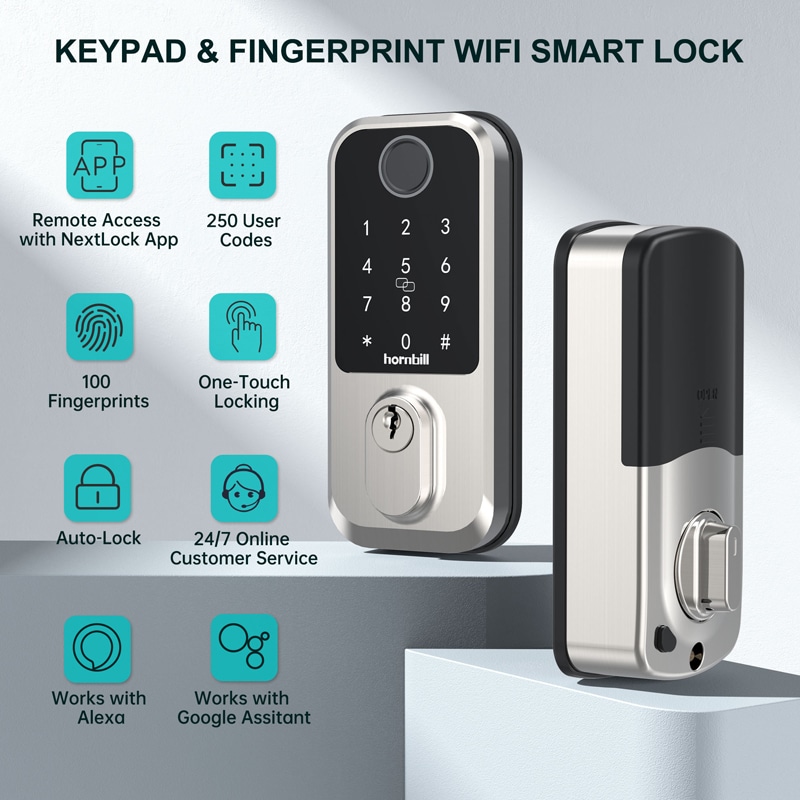 M3 Keyless Entrance Door Locks Silver