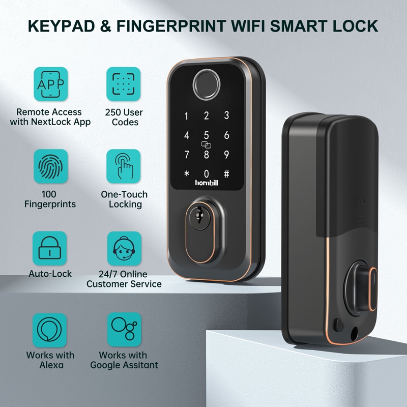 M3 Keypad fingerprint wifi smart lock ORB