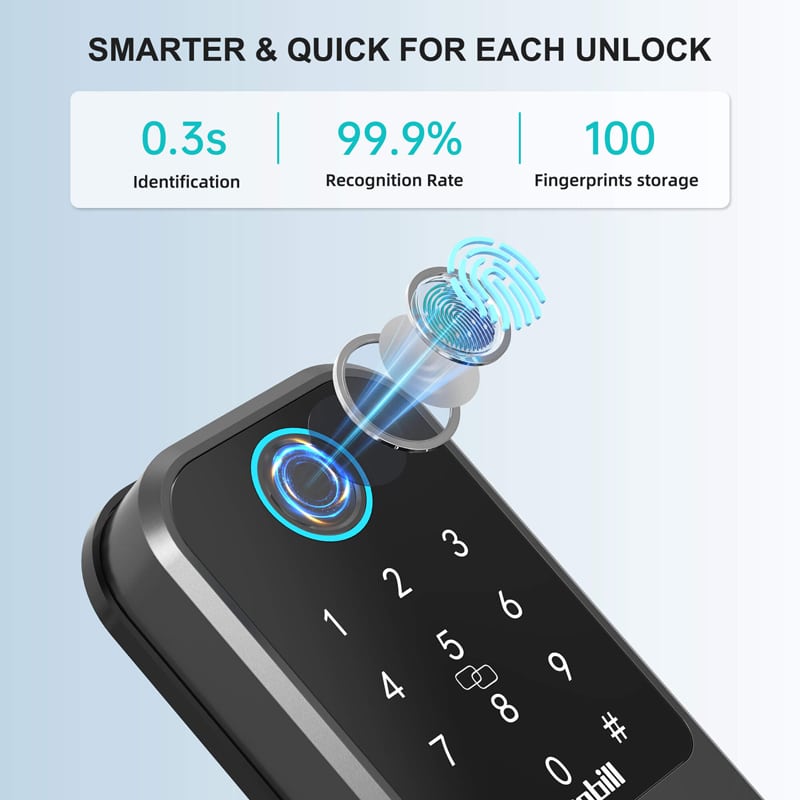 M3 digital wifi door lock - FINGERPRINT UNLOCK