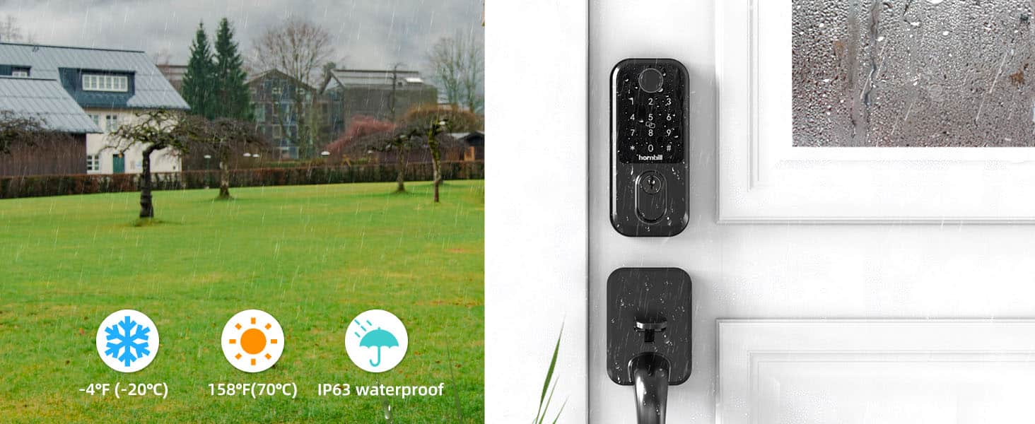 M3 smart wifi door lock - Work in All Weather