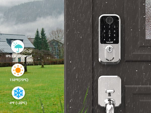 hornbill M3 wifi smart deadbolt Silver- Work in All Weather