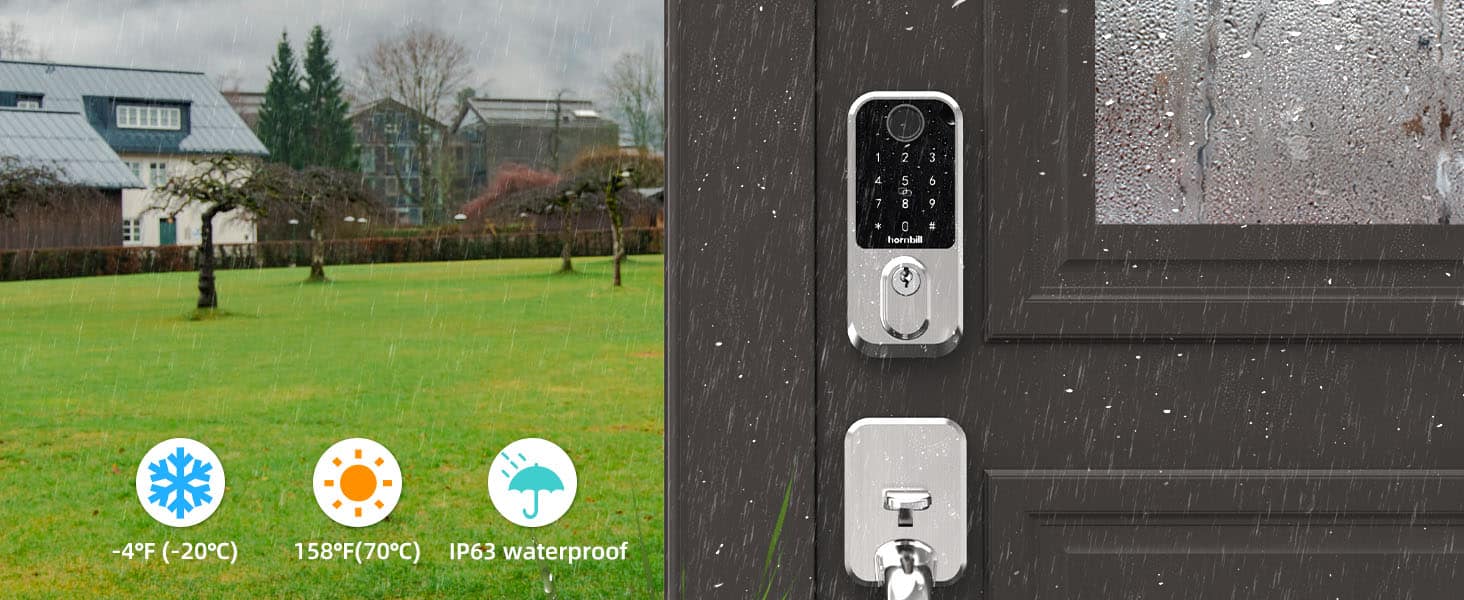 hornbill wifi smart deadbolt - Work in All Weather