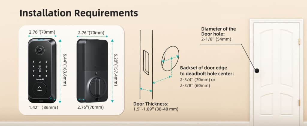 smart doorbell video smart lock -Installation Requirements