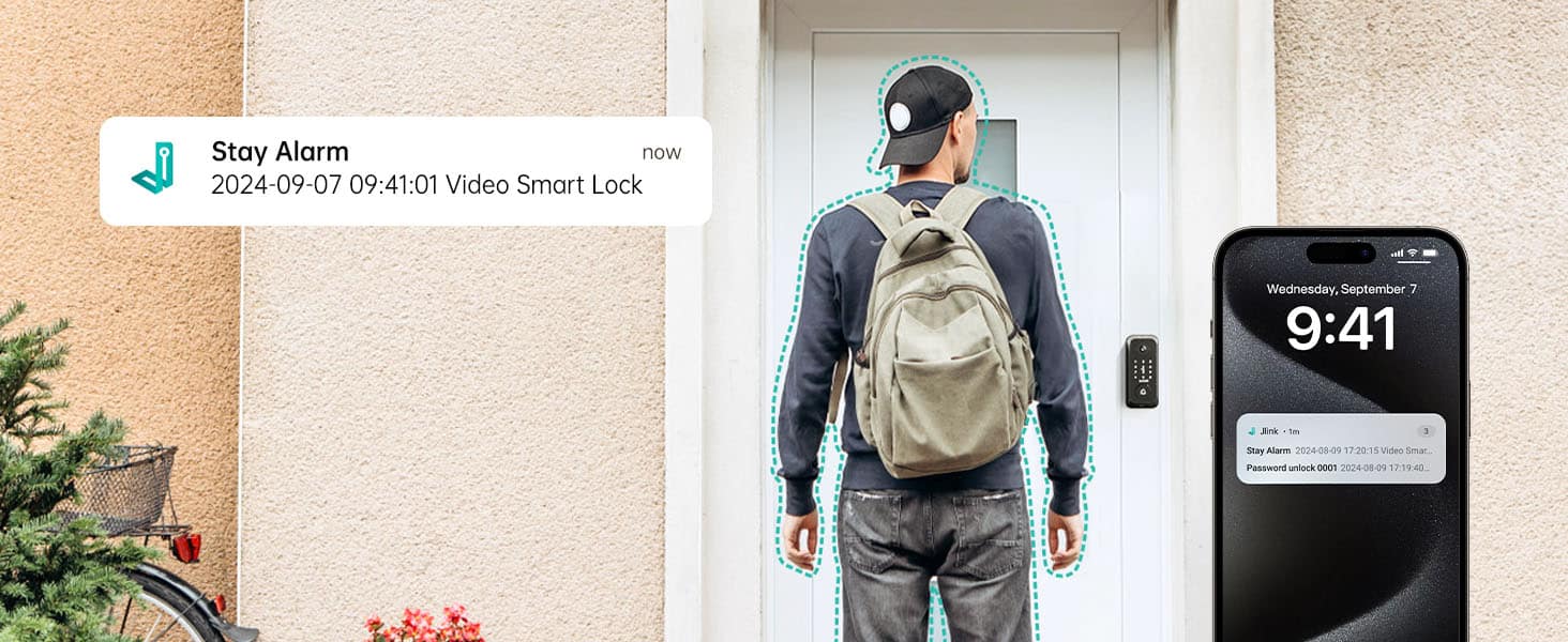 smart doorbell video smart lock Stay Alarm