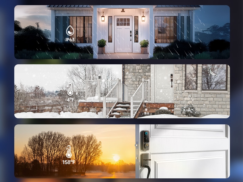 Combo Front Door Lock - Weather Resistant Design