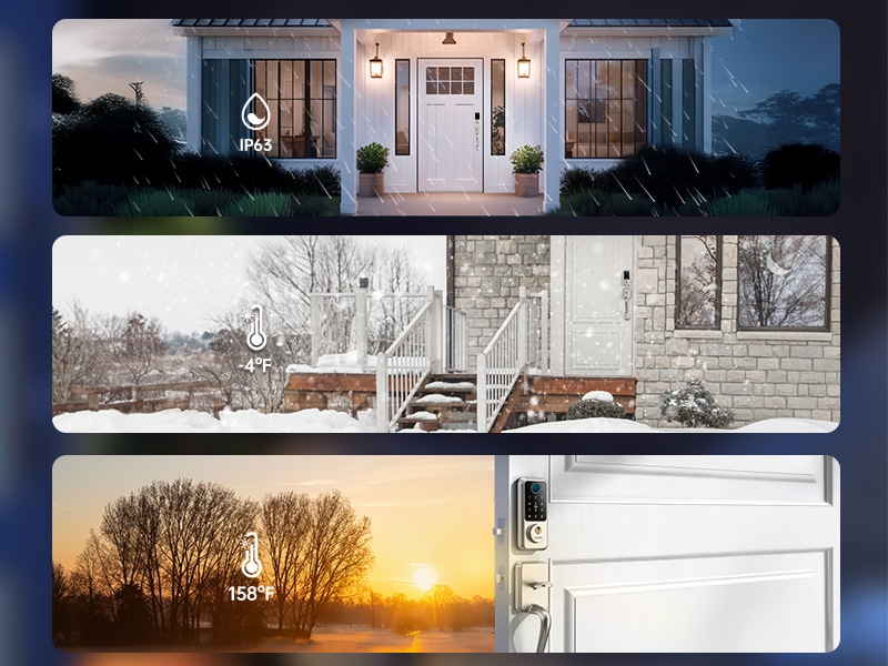front door combo lock set