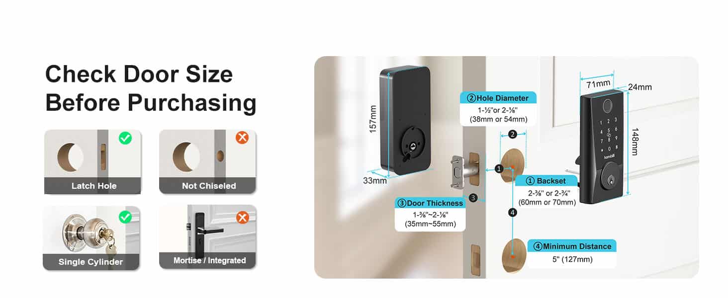 M8 smart door lock new- check compatibility before purchase