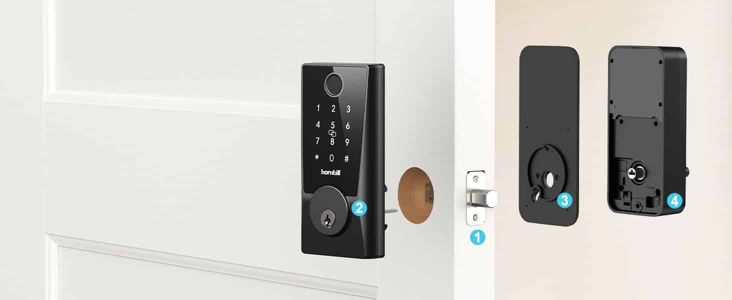 smart home security door lock Easy to install