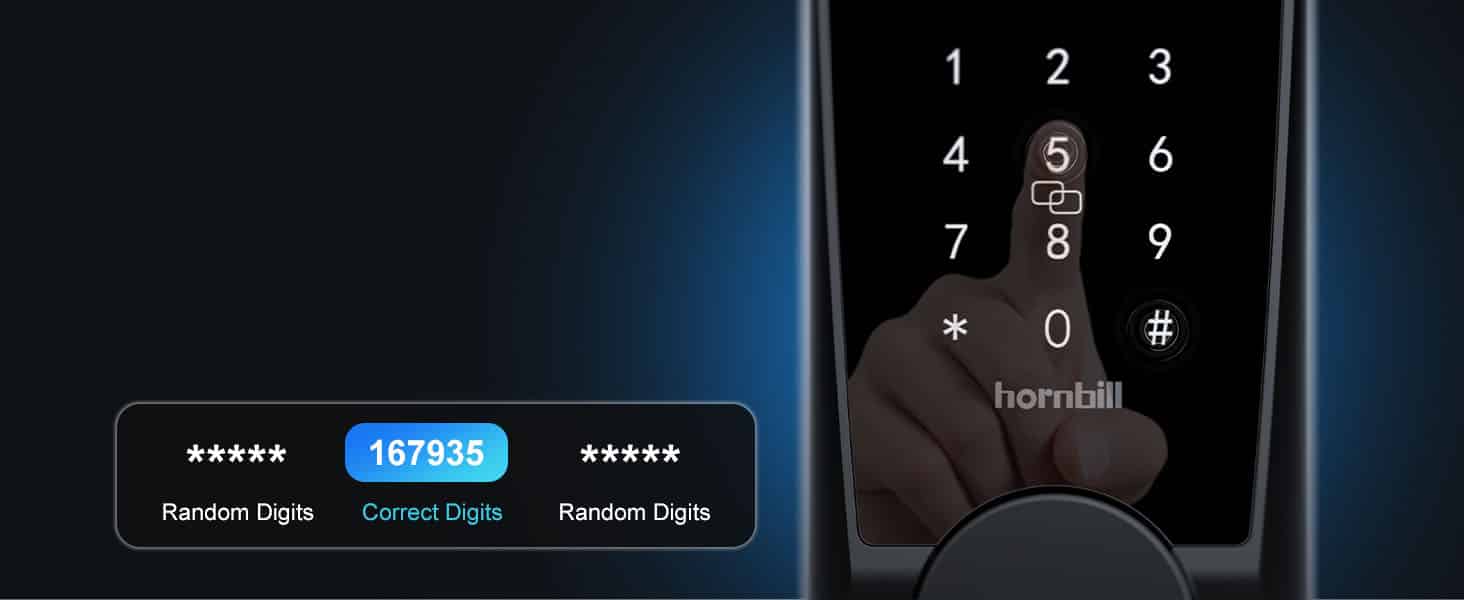 smart lock - Anti-Peep password protection